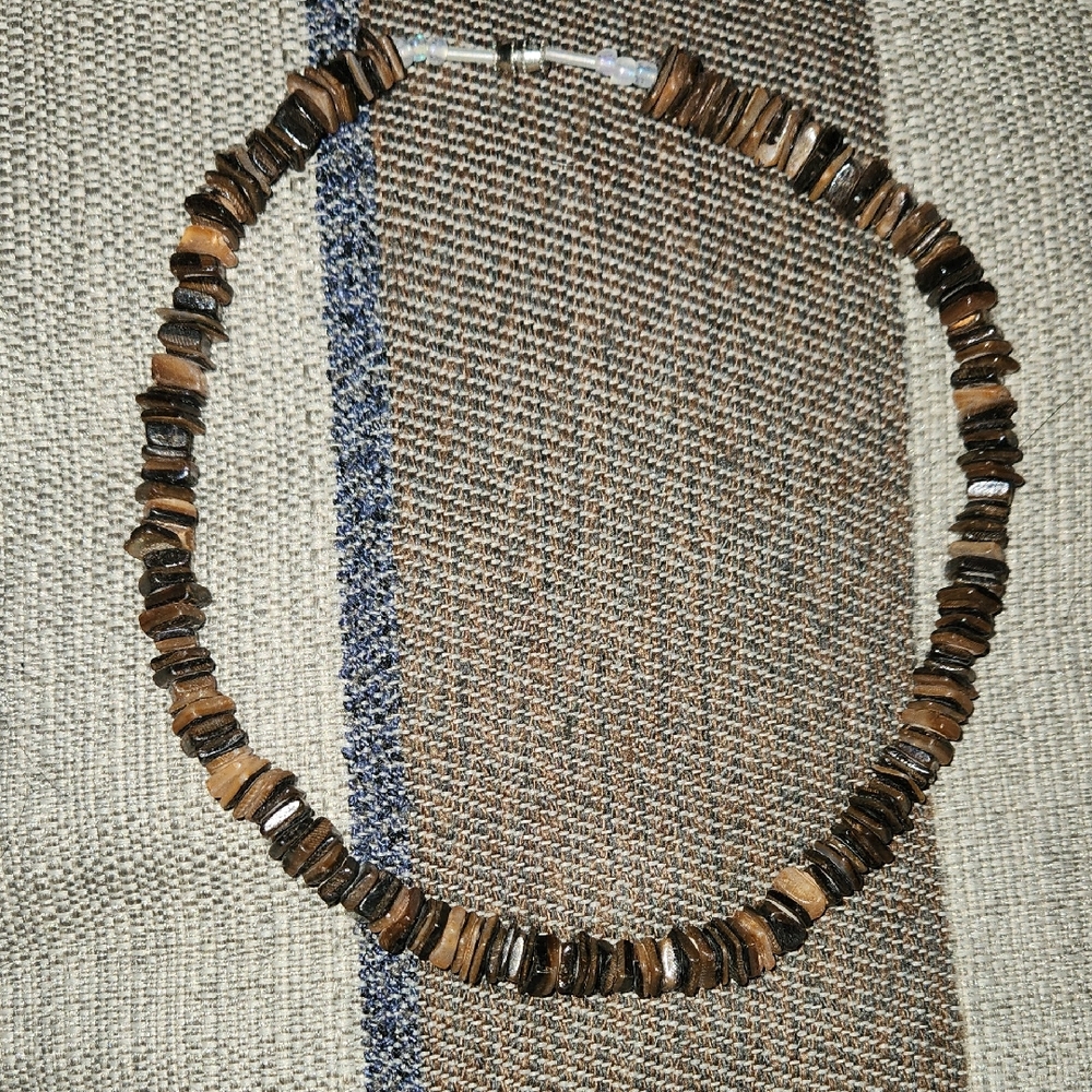 3/$10 Brown Stone Beaded Necklace